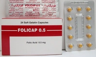 فوليكاب folicap : لعلاج نقص حمض الفوليك